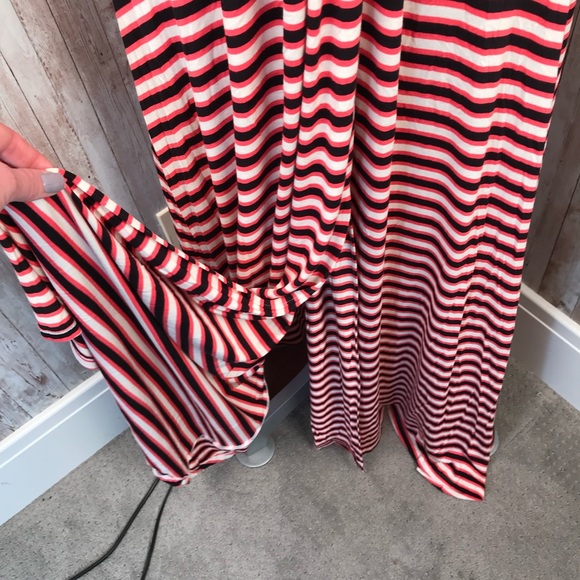 NWT Rachel Zoe knot front striped maxi dress M mat - Picture 6 of 8